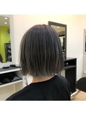 グレージュ×ボブ