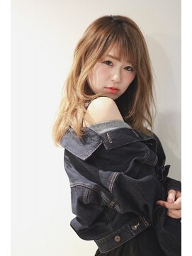 リブ(Live) ミルクティーグレージュのユル抜けセミロング2【Live/久米川】