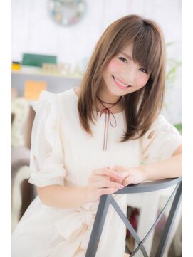 ミック ヘアアンドメイク アップ 駒込店(miq Hair&Make up) オリーブグレージュの艶カラー＊ミディアムレイヤー