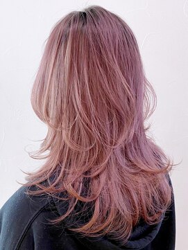 アイティーバイアルバム 八王子店(IT by ALBUM) ピンクパール_かきあげロングマロンベージュ_ba320742