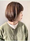 【FOLK】透明感ベージュ☆似合わせ内巻きミディアムボブ♪