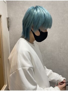 リアイス(Re:ICE) メンズウルフケアブリーチダブルカラーミントエメラルドブルー