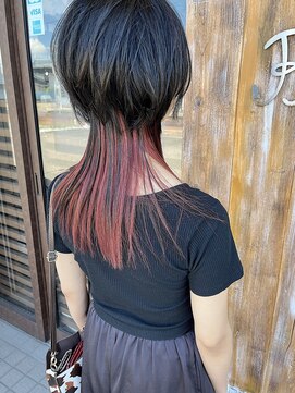 バンビ プライベート サロン(Bambi private salon) インナーカラー*レッドカラー*ウルフレイヤー*Bambi松平愛