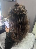 #ヘアセット#ハーフアップ