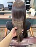 驚きの艶と収まり！カット×カラー×Wケア×リンパ流しスパ10分￥19,000