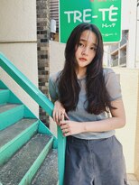 ヒュージ 三軒茶屋(huge)&nbsp;ロングヘア×オリーブカラー_髪質改善トリートメント_韓国