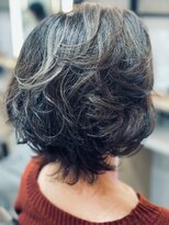 ソーホープレミアム(SOHOpremium) ショートウルフ×白髪ぼかし@30代@40代@50代@60代