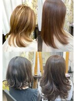 テテクルー(tete et clou) ハイライト・ダブルカラー・メッシュ・バレイアージュ・ブリーチ