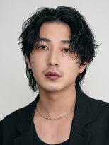 銀座ツイストスパイラルパーマ波巻きパーマセンターパート眉毛