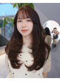 【kumu】韓国風/レイヤーカット/透明感/ロング/艶感/グレージュ