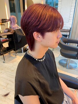 フェノメノン 栄店(PHENOMENON) メンズ/ショートウルフ/チェリーレッド