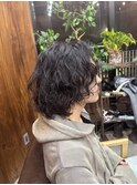 【山本智文】外国人風グランジパーマメンズレイヤーボブ