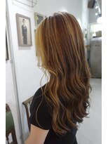プライベートサロン キッテ(private salon kitte.)&nbsp;フェイスカラーとハイライトロング