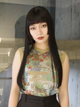 ネロ ヘアアンドライフストア 渋谷(NERO HAIR AND LIFESTORE) 【三浦真穂】黒髪ロング 眉上バング 姫カット