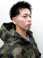 カーウォッシュバーバー(CARWASH BARBER)&nbsp;メンズカットアップバングスキンフェードスパイキーショート0204