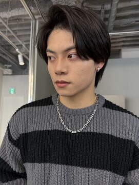 トリッカ シブヤ(TRICCA SHIBUYA) メンズアップバングセンターパートニュアンス毛流れパーマ渋谷