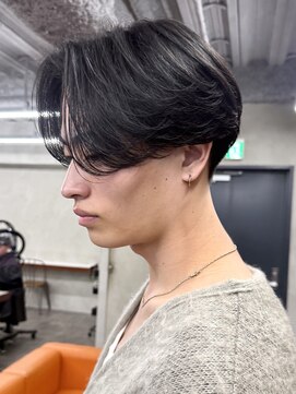 ニコ トウキョウ 渋谷(nico TOKYO) メンズセンターパートウルフセンターパートニュアンスパーマ襟足