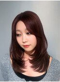 韓国レイヤー×ピンクラベンダー×髪質改善
