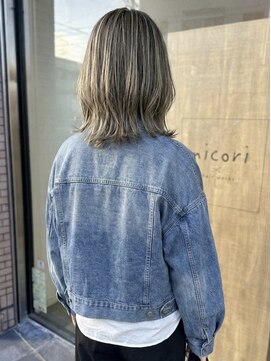 ニコリヘアワークス(nicori hair works) ミディアム×レイヤー×ハイライト1