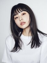 ハーツオオサカ(HE:ARTS OSAKA)&nbsp;タッセルカット風×ぱっつん前髪セミロング