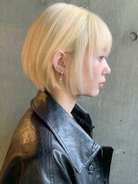 ヘアー オーパス(hair OPUS)&nbsp;ホワイトベージュショートボブ