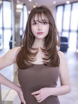 イルハバナ 渋谷(ill HAVANA)&nbsp;顔周りワンホンレイヤーカット/ピンクブラウン/髪質改善