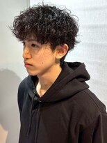 ノッポサン(Noppo3) 黒髪ショート メンズパーマ ツイスパ マッシュ ツーブロック
