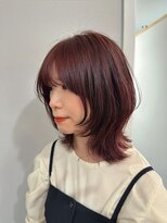アウラヘアーサロン(aura hair salon) ピンク×レイヤー