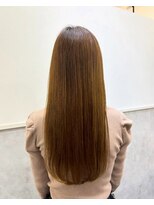 ロッカ(ROCCA)&nbsp;ピンクベージュ髪質改善×ベージュロングストレート