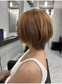 小顔ひし形 レイヤーカット 透明感カラー