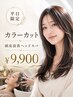 【9周年特別/平日限定】カット+カラー+頭皮改善ヘッドスパ