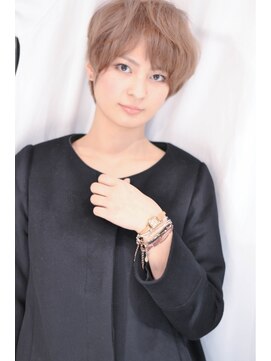 スノッブリコ(snob rico) [snob rico】ミルクティーベージュカラーx空気感ショート