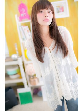 ヘアアンドビューティー ミック(Hair & Beauty miq) パッツンバングの♪重めsweetロング(miq阿佐ヶ谷)