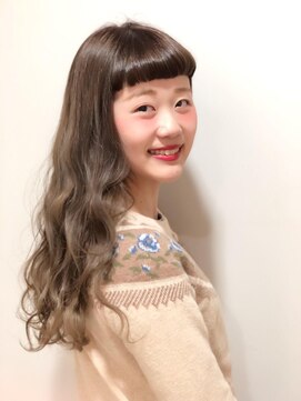 エルパティオ(EL PATIO) ハイライト×ミルクティ　波巻きふわふわロング