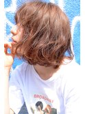 切りっぱなしボブ×ゆるふわrough wave