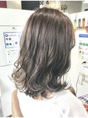 髪質改善 アッシュベージュ ウルフミディアム