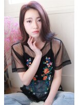 ディ シェーレ 磯子本店(die schere)&nbsp;ラベンダーアッシュ×外ハネボブ