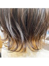 ヘアーサロン キー(Key) インナーカラーオレンジ♪ショートレイヤーでトレンドスタイル