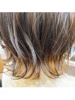 ヘアーサロン キー(Key) インナーカラーオレンジ♪ショートレイヤーでトレンドスタイル