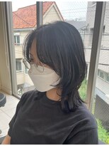 アクアオモテサンドウ(ACQUA omotesando)&nbsp;＊ナチュラルウルフカット黒髪ミディアムウルフレイヤーカット