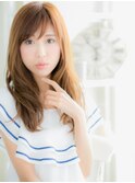 斜めバング大人かわいいくせ毛風テラコッタc5越谷20代30代40代