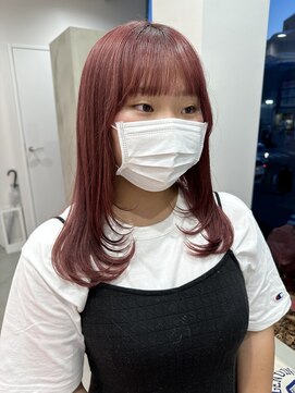 デコラソラン 本川越(DECORA SORAN) ピンクカラー☆レイヤーカット