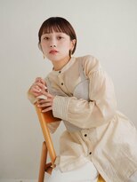 ムク 甲府(muku.)&nbsp;ミディアムヘア/斜めバング/グレージュカラー/甲府駅