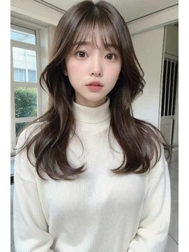 シェル 吉祥寺(shell) くびレイヤーエモージュ前髪ピンクベージュワンカール/吉祥寺