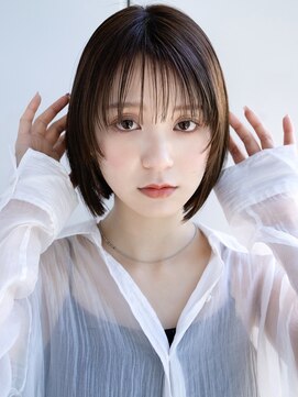 エインアンリー 表参道(AIN.ANLY.) フェイスレイヤーハッシュカット鎖骨ミディアムボブウルフパーマ