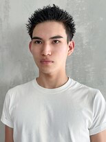 アイティーバイアルバム 藤沢店(IT by ALBUM)&nbsp;短髪ツーブロックアッシュブラックオーガニックカラー_ba485661