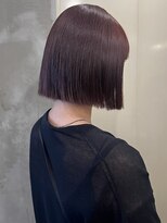 トレヘアー 京都 烏丸(tRe hair) ミニボブ　ピンクラベンダー