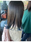 キッズカラー ブルー裾カラー