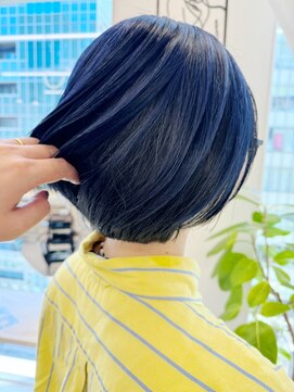 グーフィートーキョー 銀座(Goofy Tokyo) 【Goofy銀座】逆インナーカラー/アウターカラー/ネイビー/青