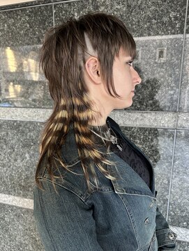 レコ 渋谷(LECO) ボーダーデザインカラーウルフマレット